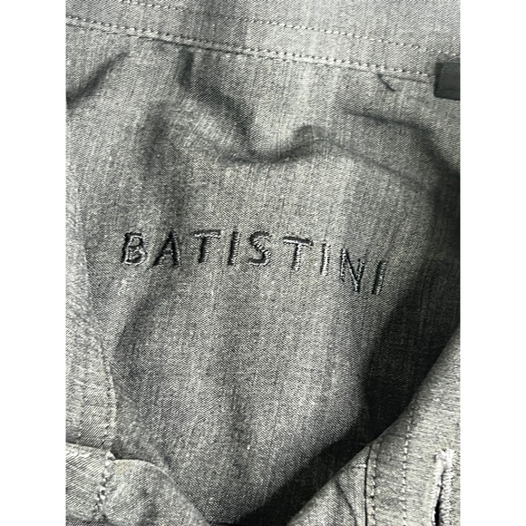 Batistini Mens Long Sleeve Button Down Dress Shirt Size 39/40 Gray Cotton Blend‎ - Picture 5 of 10